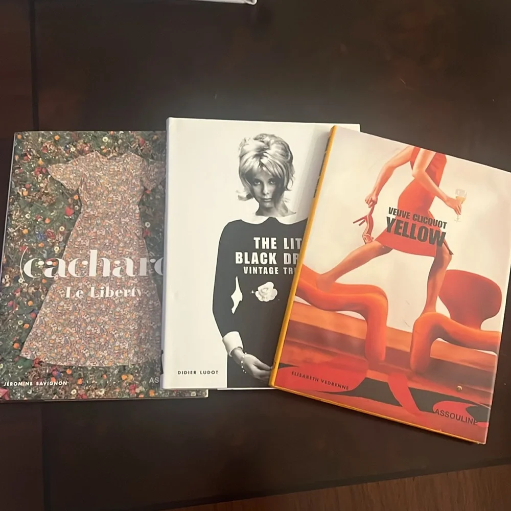📚ASSOULINE Set of 3 Coffee Table Books Little Black Dress Cacharel Vueve